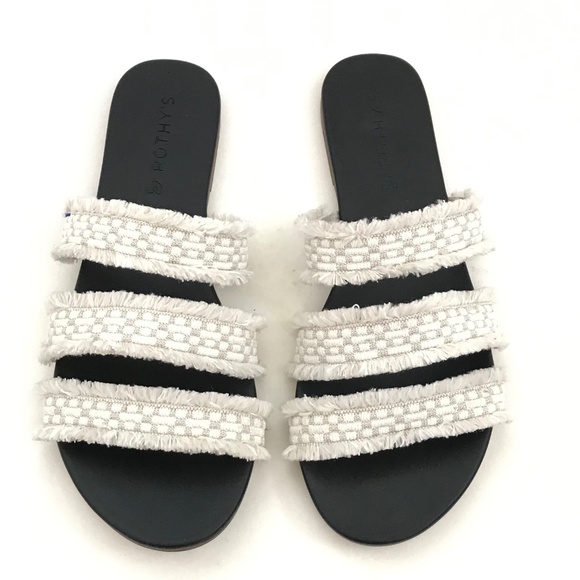 ROTHY’S Sea Shell Fringe Slide Sandals Slip On Sandals Women’s Size 8.5 - Picture 2 of 15